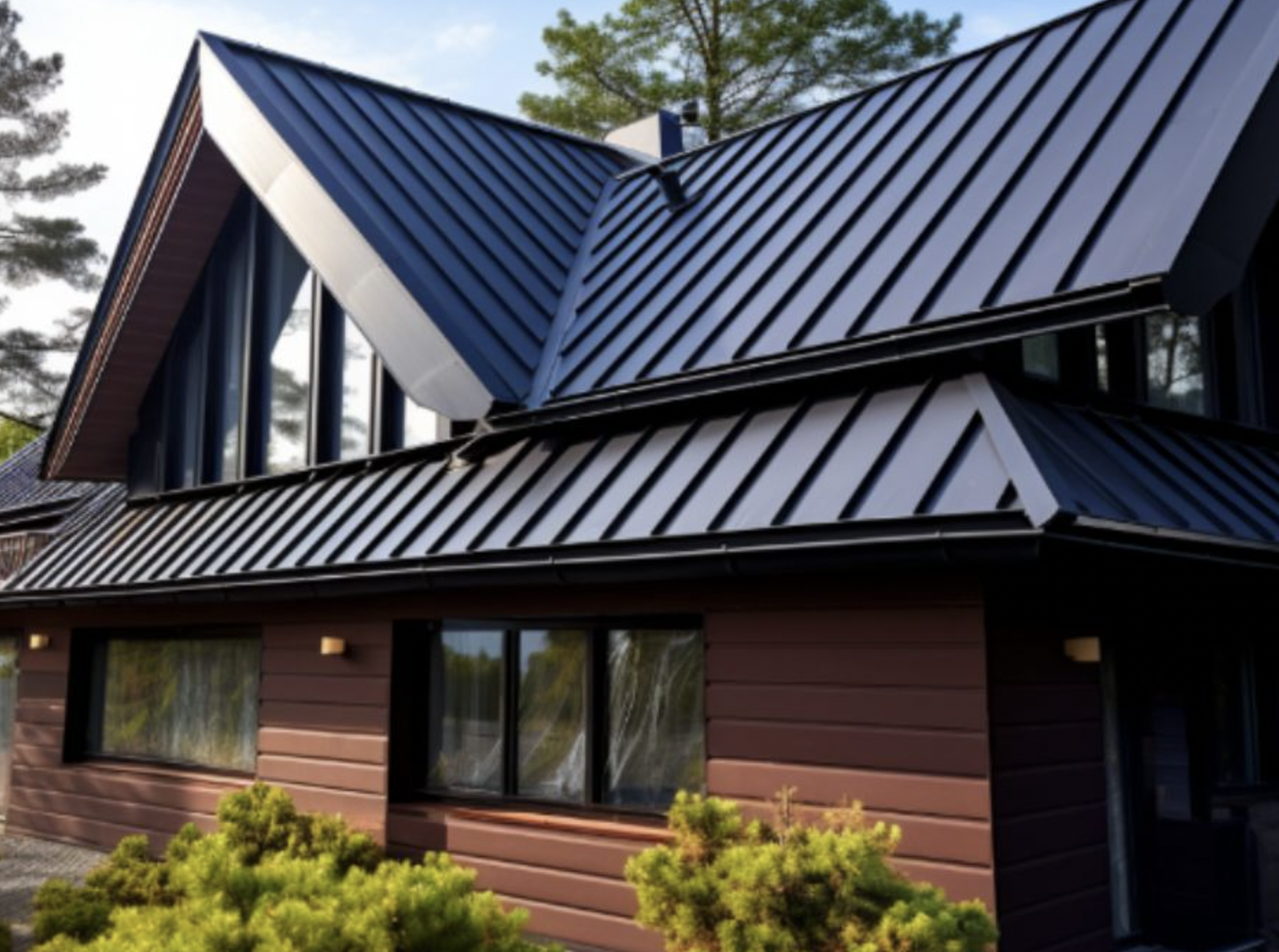 Black Standing Seam Metal Roof